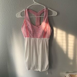 Lululemon Tank Pink & White